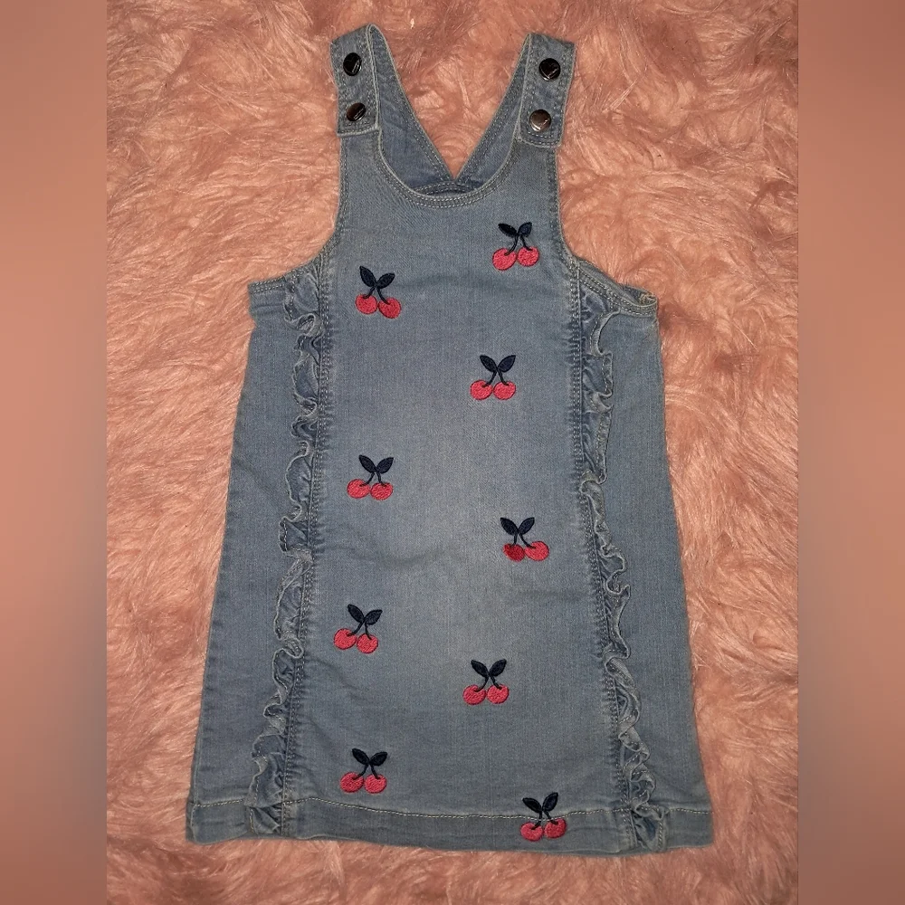 Palomino Denim Dress with Cherry Embroidery - Picture 1 of 7
